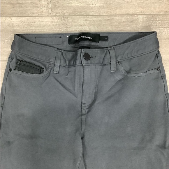 Women's Calvin Klein Jeans 4 S Small Jeggins Ponte Pants Gray Stretch NWOT - Picture 4 of 10